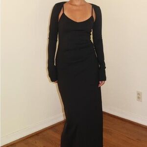 Black tank dress with bolero set.
